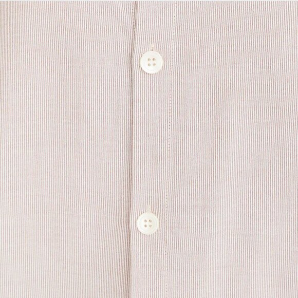 Madewell Button Back Tie Tee in Stripe Red Warm Nutmeg sz XL - Picture 4 of 14